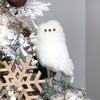 Decorae Fake Stuffed Owl Figure, 11in Tall Bird; Craft, Halloween Prop or Christmas Tree Topper Use - 4 of 4