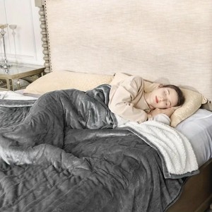 Kumasinova 50x60/70x50/80x60 Inch Heated Blanket,Electric Throw Blanket with 3 Heat Settings,Ultra Soft Flannel Blankets & Throws for Couch,Bed - 1 of 4