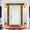 Pre-Lit Christmas Garland, Artificial Pine Garland with Pine Cones & Red Berries, Battery Operated 20 LED Lights Christmas Decorations for Front Door - 2 of 4