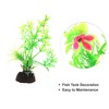 Unique Bargains Aquarium Plastic Plants for Fish Tank Landscape Decoration Green 3.94" 2 Pcs - 3 of 4