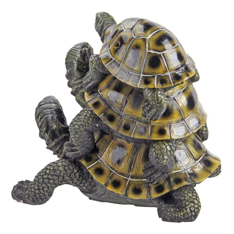 Design Toscano Three's A Crowd Stacked Turtle Statue, 4 of 5