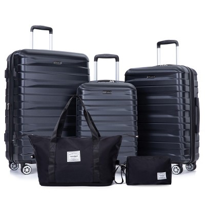 5 Piece Luggage Set,21"25"29" Luggage + A Duffel Bag + A Toiletry Bag,Lightweight Luggage With Spinner Wheel And TSA Lock-Cuddlewood