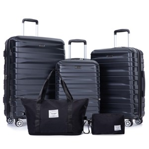 5 Piece Luggage Set,21"25"29" Luggage + A Duffel Bag + A Toiletry Bag,Lightweight Luggage With Spinner Wheel And TSA Lock-Cuddlewood - 1 of 4