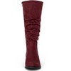 Allegra K Women's Round Toe Slouches Block Heels Knee High Sock Boots - 3 of 4