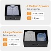 Garvee Dresser for Bedroom - Cloth Storage Tower with 10 Drawers, Rustic Brown TV Stand, Chest of Drawers with Fabric Bins - 2 of 4
