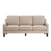 Modern Loveseat sofa for Living Room, Upholstered Velvet Small Couch with Wooden Legs for Livingroom Bedroom - 2 of 4