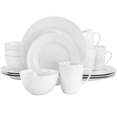 Gibson Home Siam 12 Piece Round Stoneware Dinnerware Set In White : Target