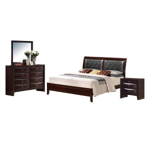 4pc Queen Madison Panel Bedroom Set Espresso Brown - Picket House Furnishings