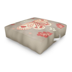 Viviana Gonzalez Vintage Butterfly Outdoor Floor Cushion - Deny Designs - 1 of 2