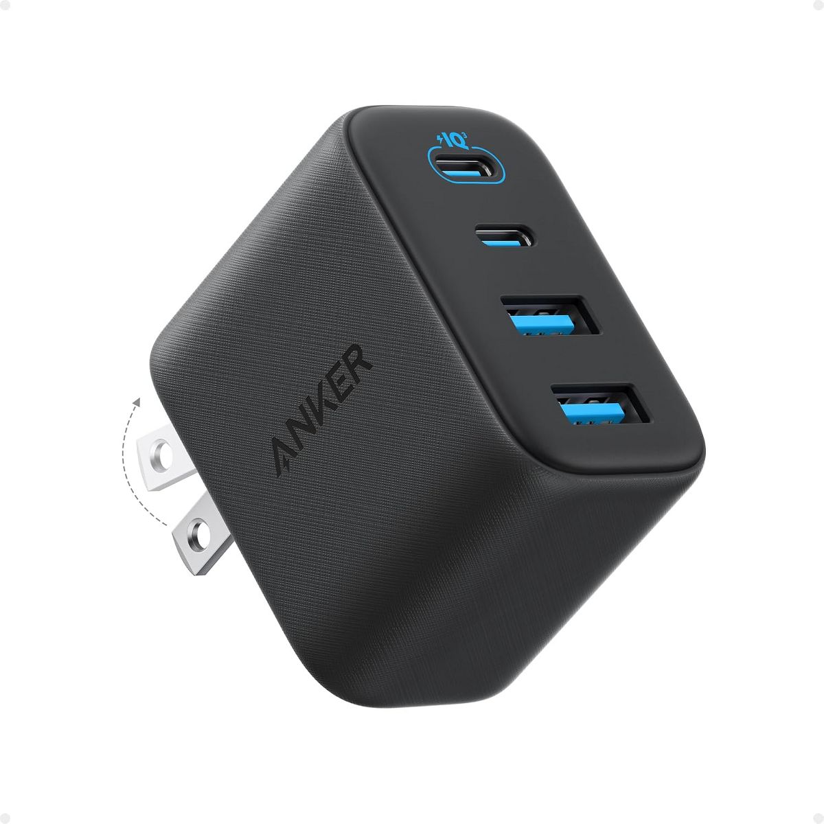Anker Zolo USB C Charger Block, 50W Max Fast Charging, 2 USB C & 2 USB A, for iPhone 17/16, MacBook, iPad, Pixel, Galaxy, Apple Watch (1-Pack, Black)