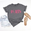 Simply Sage Market Women's Paris France Eiffel Tower Short Sleeve Garment Dyed Tee - 3 of 4