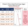 Blue Ice Women's Loose Fit Heavyweight  Tech Fleece Cargo Jogger Pants with Zipper Pockets-2 Pack - 2 of 3
