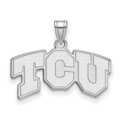 Black Bow Jewelry 14k White Gold Texas Christian Horned Frogs NCAA Small Pendant