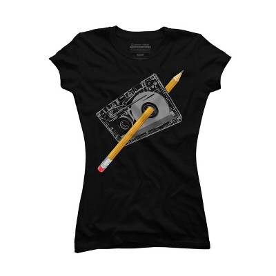 Junior's Design By Humans Old School Tape Rewind By clingcling T-Shirt