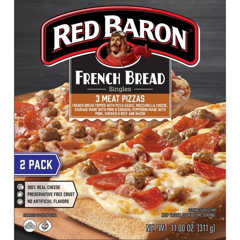 Red Baron French Bread Three Meat Frozen Pizza - 11oz : Target