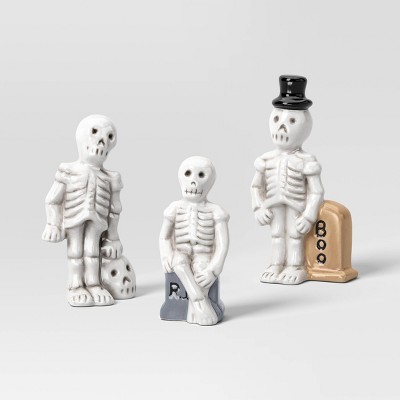 3pc Ceramic Mantle Skeleton Decorative Accent Sets - Hyde and EEK! Boutique™