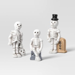 3pc Ceramic Mantle Skeleton Decorative Accent Sets - Hyde and EEK! Boutique™ - 1 of 3