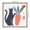 Kate & Laurel All Things Decor 22"x22" Sylvie Cat Vase 6 Framed Canvas by Hannah Beisang Brown - 3 of 4