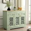 Festivo 45" Vintage Storage Accent Buffet Sideboard Cabinet Green - 2 of 4