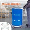VEVOR 2PCS 55 Gallon Heavy Duty Drum Dolly, 1000 lbs Load Capacity, Barrel Dolly Cart Drum Caddy, Non Tipping Hand Truck Capacity Dollies, Silver - 3 of 4