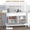 47" Coffee Bar Cabinet, Sideboard Buffet Cabinet, Accent Kitchen Organizer with Adjustable Shelves and Drawers, Entryway Table for Living Room - 4 of 4