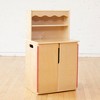 ECR4Kids Play Kitchen Storage Cupboard, Wooden Playset - 3 of 4