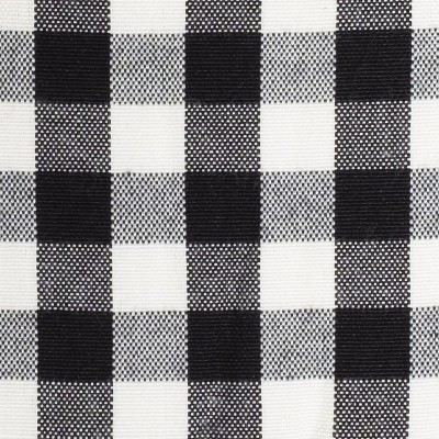 Black and White Buffalo Check Memory Foam Chair Cushion Set