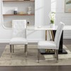 APRILSOUL38.20"Set of 2 Modern Dining Chairs with Plush Velvet Upholstery, Sturdy Stainless Steel Legs - 2 of 4