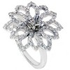 Pompeii3 3/4ct Diamond Flower Ring Setting 14K White Gold - 3 of 4