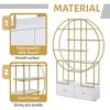 Tall  Bookcase Shelf Storage Organizer, Industrial Book Rack with Metal Frame, Standing Display Rack for Bedroom, Living Room - 3 of 4