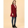 INSPIRE CHIC Women's Notched Lapel Double Breasted Raglan Sleeve Winter Coat - 3 of 4