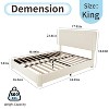 Dyonery Boucle Bed Frame with Adjustable Headboard, Soft Cloud Bed Frame with Teddy Fabric & Anti-Collision Rounded Corners, Easy Assembly - 2 of 4