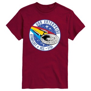 Men's - Star Trek - Enterprise Mission Patch Short Sleeve Graphic T-Shirt - 1 of 4