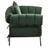 TopComfy Accent Chairs Upholstered Reading Chair Modern Large Lazy Arm Chair Lounge Sofa Chair Soft Chair for Living Room, Green, 31.75"*29"*29" - 3 of 4