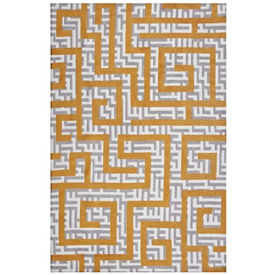 Modway Nahia Geometric Maze 5x8 Area Rug – Modern Low Pile Indoor and Outdoor Carpet, Soft Polypropylene, Multicolor