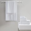 SEVOBAL Bath Towel and Washcloth Sets 12 Piece Quick Dry Cotton Towel Set with Treatment for Bathroom Use, White, 13.5"*9.5"*7.5" - 4 of 4