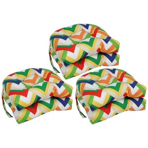 Blazing Needles, 16-inch Spun Polyester Outdoor U-shaped Tufted Chair Cushions (Set of 6) - 1 of 1