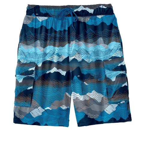 KingSize 8" Flex Cargo Swim Trunks - XL, Topography