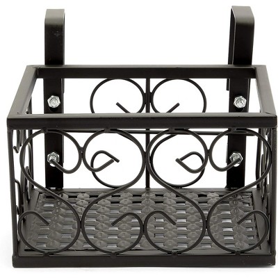 Black Metal Hanging Planter Set for Balcony and Patio
