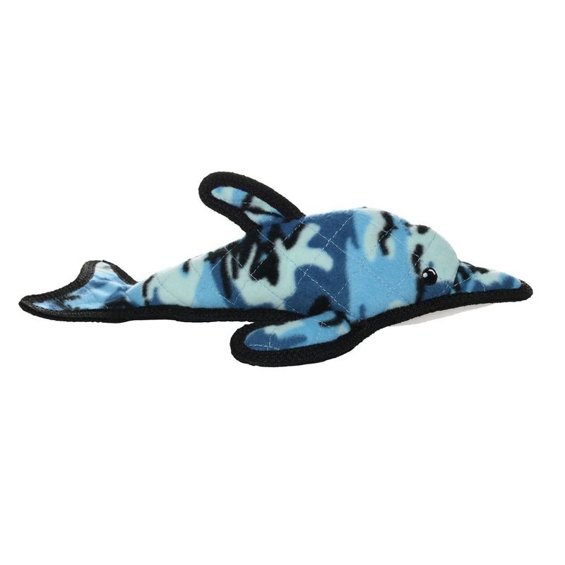 Tuffy Ocean Creature Dolphin Dog Toy - Blue Camouflage, 5 of 8