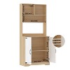LunaLulinlk 3-Tier Modern Kitchen Cabinet, Freestanding, Kitchen Pantry Storage Cabinet for Kitchen, Dining Room - 3 of 4