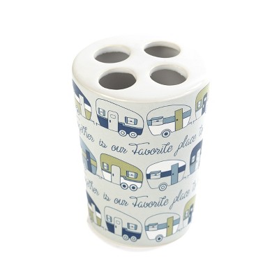Lakeside Our Favorite Place is Together Toothbrush Holder with Travel Sentiment