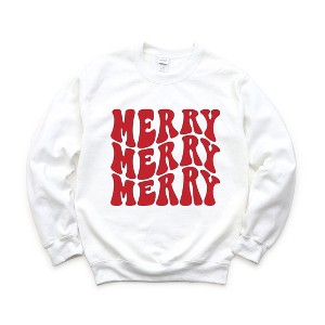 Simply Sage Market Women's Graphic Sweatshirt Merry Stacked - 1 of 4