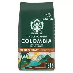 Starbucks Medium Roast Ground Coffee — Colombia — 100% Arabica — 1 bag (12 oz.)