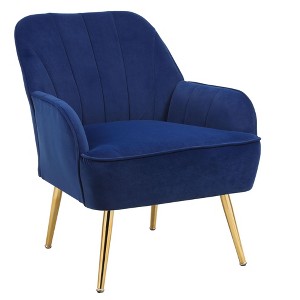 NicBex Teddy Fabric Accent Chair Comfy Armchair with Adjustable Metal Legs Lazy Single Chair for Living Room,Bedroom - 1 of 4