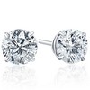 Pompeii3 .85Ct Round Brilliant Cut Natural Diamond Stud Earrings in 14K Gold Basket Setting - image 2 of 3