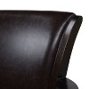 Sapphtopaz Swivel Bar Stool with Armrests Upholstered Wood Counter Height Bar Stools with High Backrest Dining Chairs for Kitchen Island - 3 of 4