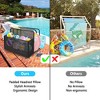 Poolside Float Storage with Wheels, Rolling PE Rattan Pool Caddy, Outdoor Wicker Pool Float Holder Storage Box for Cushions, Floaties, Noodles, Life - 3 of 4
