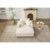 Deep Seat Sofa with Removable Storage Ottoman for Living Room, Sleeper Armchair with Pillows, Corduroy Sofa Bed with Wood Frame-Coolbibila - 2 of 4