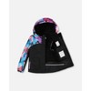 Deux par Deux Girl Two-Piece Play Snowsuit Black Butterfly Print - 3 of 4